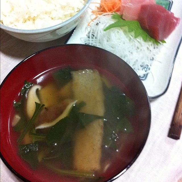 いわし煎餅の吸い物