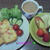 Good－morning ラビっ子のピザトースト＆フルーツ盛りもり～＆野菜盛り～じゃよ♪
