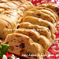 クリスマスレシピ☆『甘くない、シュトーレンみたいなフルーツブレッド』、雪の結晶クッキー作り♪
