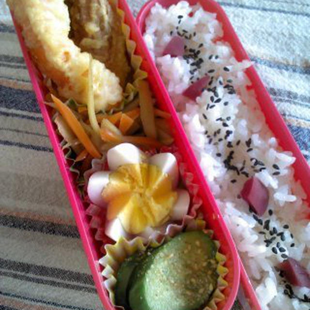 レシピ竹輪とカラーピーマンの天ぷら弁当