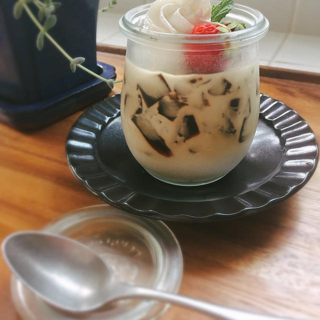 カルディで貰ったフリーペーパーを見て作りたくなった大理石ゼリー