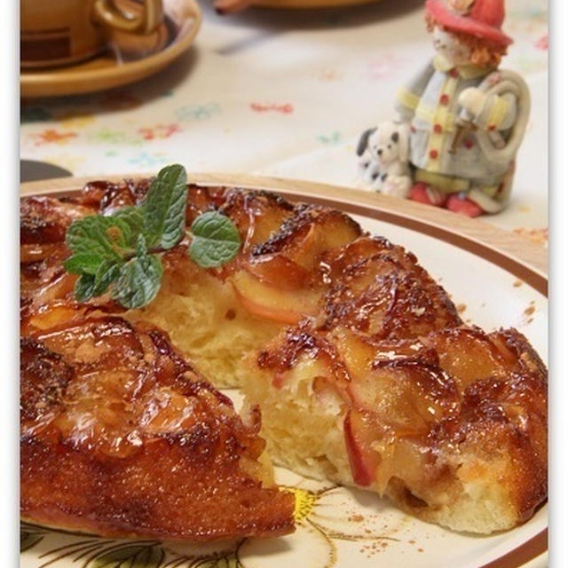 フライパンでりんごのキャラメルケーキ♪