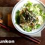 豆腐と豚肉のネギマヨポン酢丼！美味。
