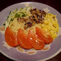 雑穀をのせた冷やし中華~Hiyashi chūka with beans and grains