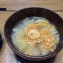 玄米ご飯と黄な粉の味噌汁