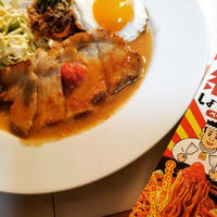 ハウスきざみ紅しょうが風ペーストでポークソテー焼きそば風