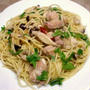 鶏もも肉とぶなしめじの柚子胡椒パスタ