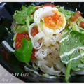 香りソルトの冷やしぶっかけサラダきし麺♪