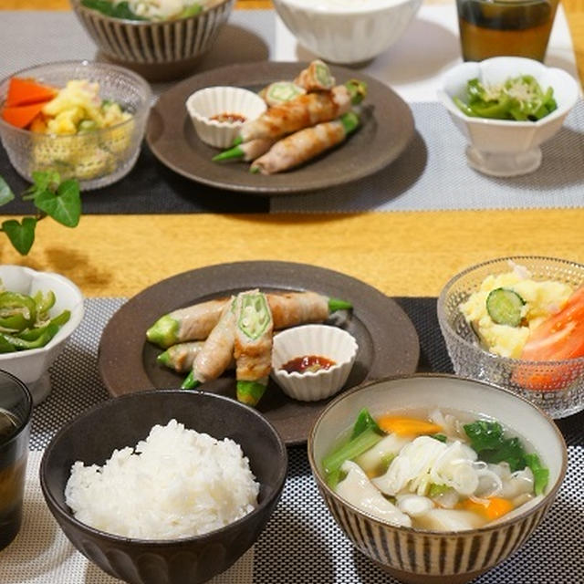 オクラの豚肉巻き