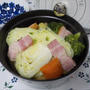 staubでベーコンとキャベツのポトフ
