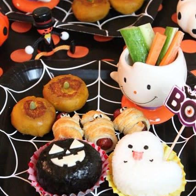 ハロウィンにバターかぼちゃ餅