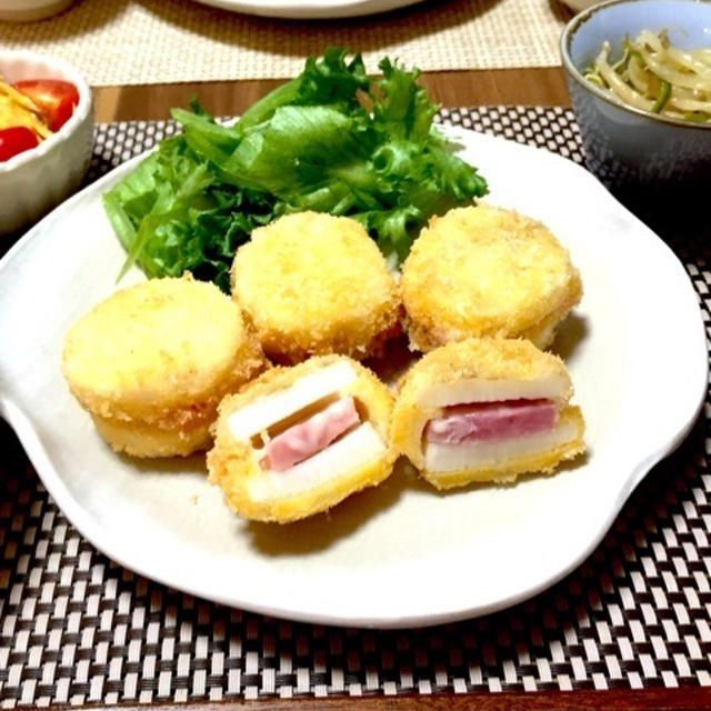 サクサク長芋とベーコンチーズの挟みあげ♪