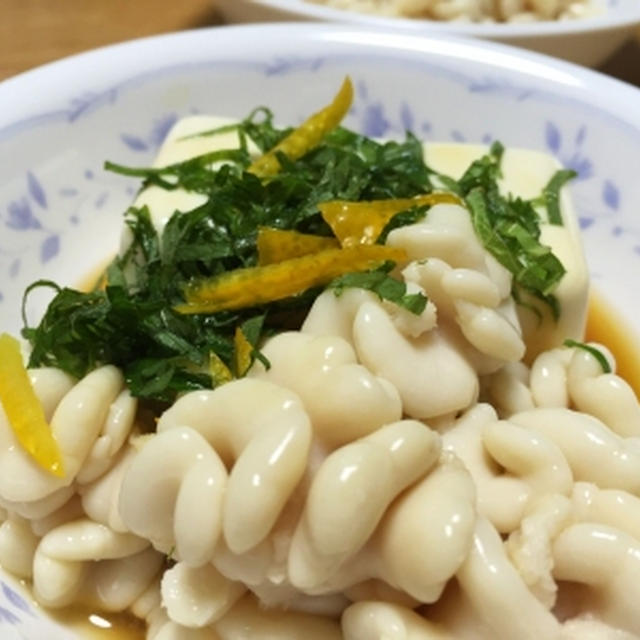 白子(鱈)をポン酢で＆ちっちゃなみるがい♪