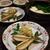 トラハゼのから揚げとエノキの梅肉和え