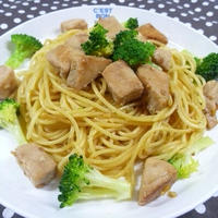 *マグロのしょうが焼きパスタ*