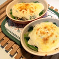 小松菜とかぶの豆腐白味噌グラタン
