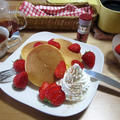 ふんわり♪ 苺のホットケーキ by masaさん