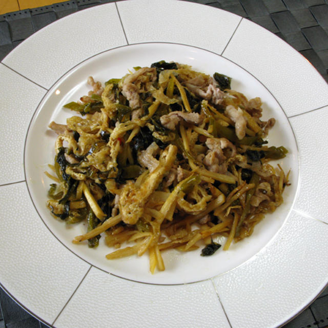 ■豚肉と高菜の中華炒め