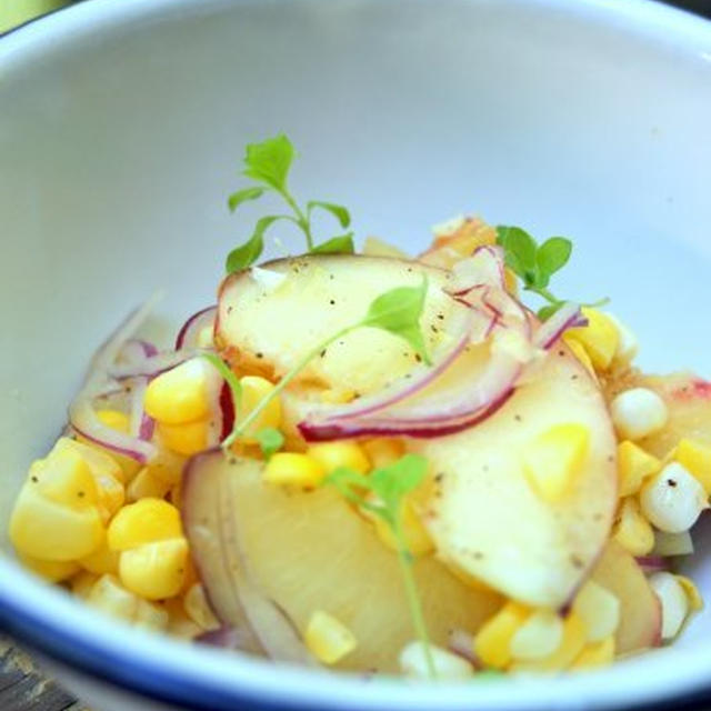 Nectarine and Corn Saladネクタリンとコーンの夏サラダ