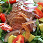 Steak and Arugula Salad with Lemon Worcestershire Dressingステーキとルッコラのサラダ、レモンウオーウォーセスターシャードレッシング