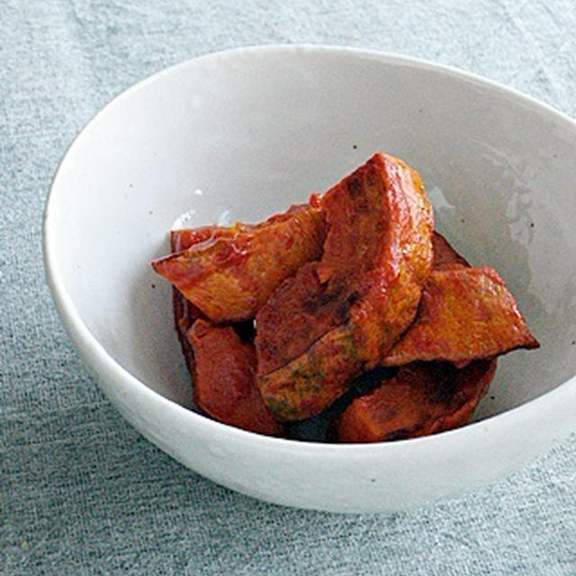 【マクロビ簡単　レシピ】かぼちゃのトマトジュース煮