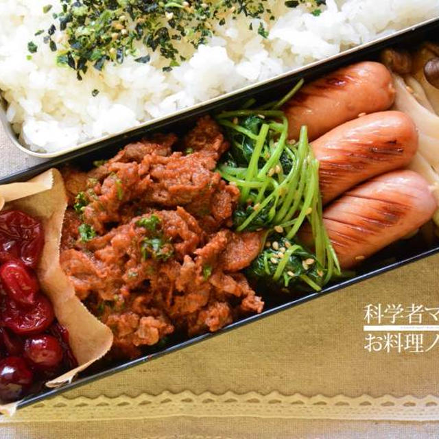 牛肉のトマト煮込みがメインのお弁当