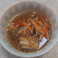 鶏肉と細切り野菜のめんつゆ煮
