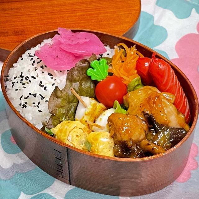 【お弁当】久しぶりに作った!!!!!!!!!!とろとろ茄子が美味しいദ്ദി ˃ ᵕ ˂ )