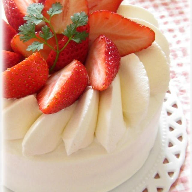 いちごのショートケーキ　初挑戦の巻！