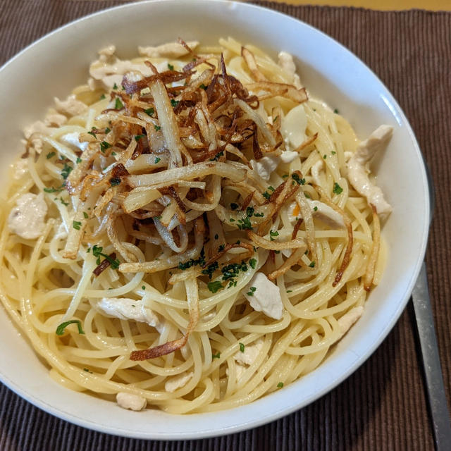 今日のお昼ごはん　〜ちょっと変わったペペロンチーノ〜