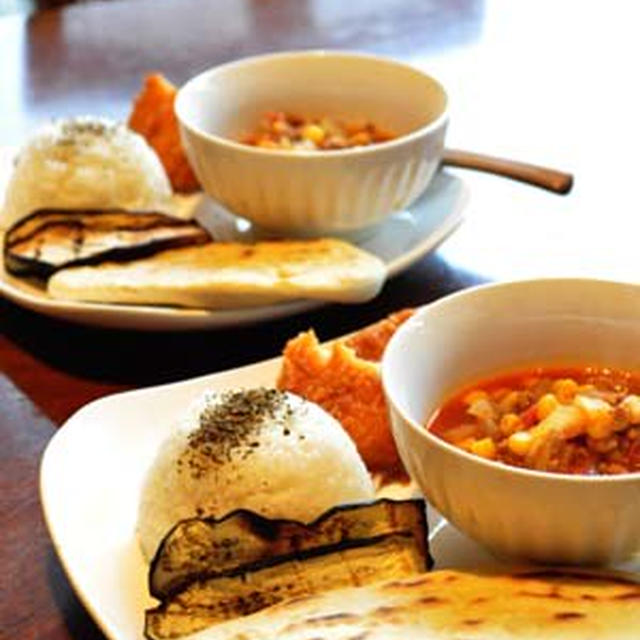 キーマカレーとナン作り