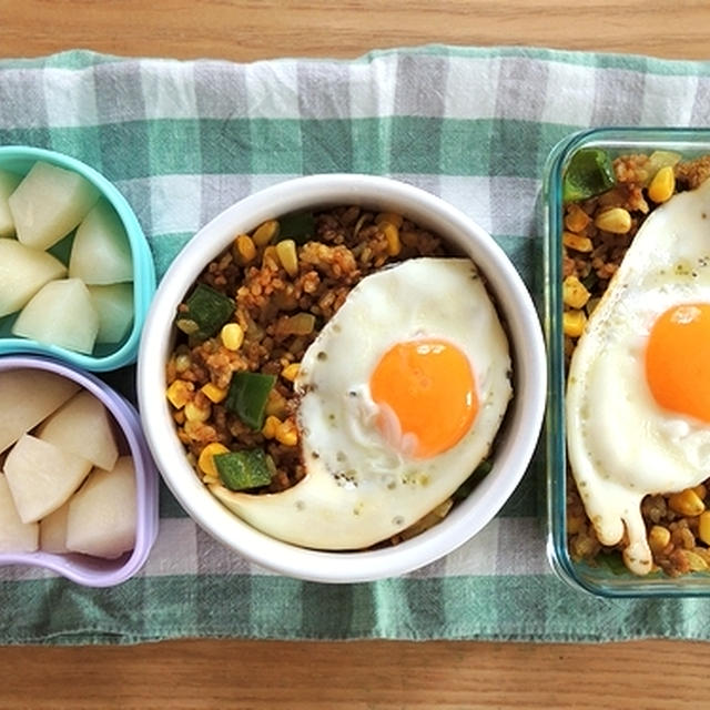 もろこしドライカレー弁当と週末ごはん