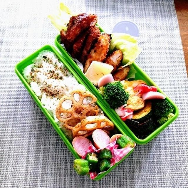 6/2旦那様作のヒレカツ＆チキンカツお弁当