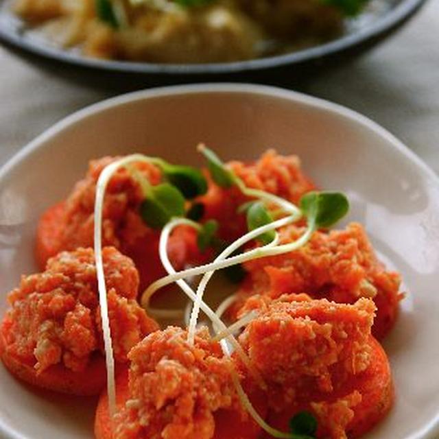 蒸し人参のお豆腐ディップ