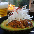 鯵のなめろうとアボカドのグラタン♪カンタンおつまみ〜
