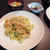 Ｗ葱炒飯と野菜たっぷり具だくさん汁