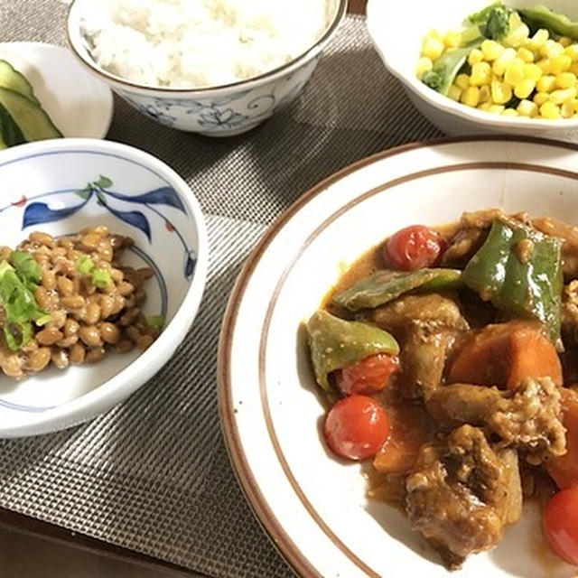 お盆らしくないお盆＆鶏レバーのケチャップ煮