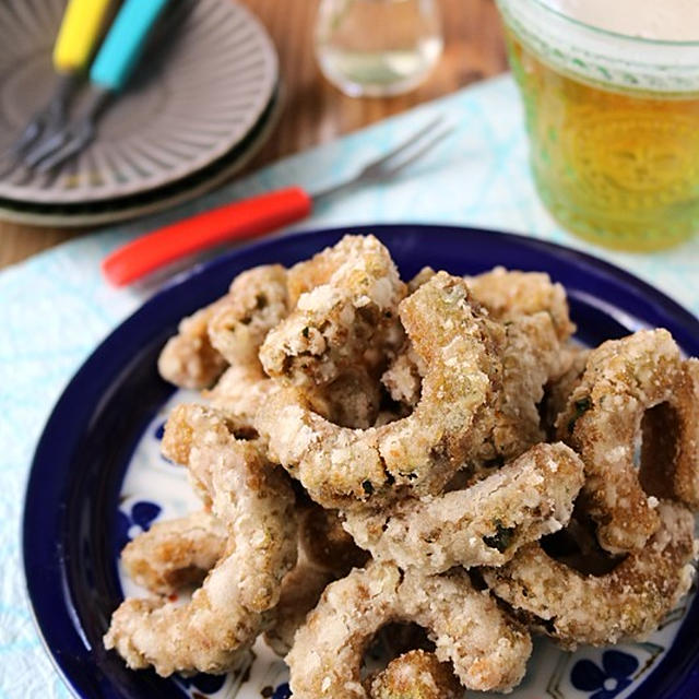 子供も食べやすいにがうりのカレーしょう油から揚げ♪