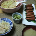 竹の子の炊き込みご飯は、土鍋でお焦げ付きです