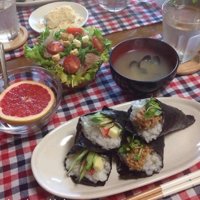 二種の海苔巻きde簡単朝ごはん♪