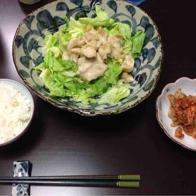 【レシピ】鶏ささみ肉とキャベツのみそ蒸し