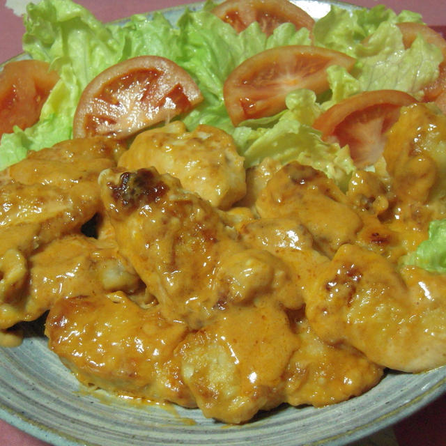 鶏むね肉のマヨ焼き