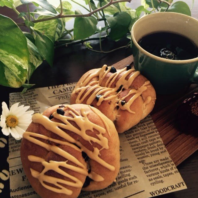 コーヒーチョコロールパン。と、幼稚園の和の時間。