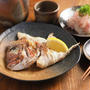 鯛かぶとの塩焼き　、　真鯛の刺身