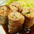 ■レシピ■ほくほく大豆の豚ロールステーキ