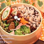 カフェ弁当☆ニラレバ弁当（簡略レシピ）