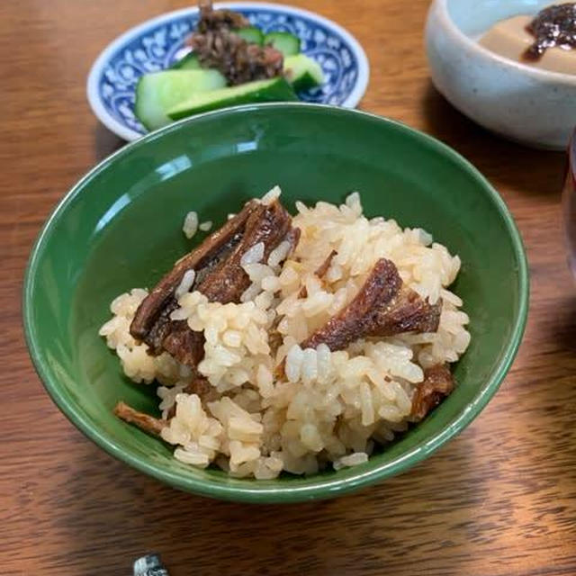 穴子の佃煮から、炊き込みご飯