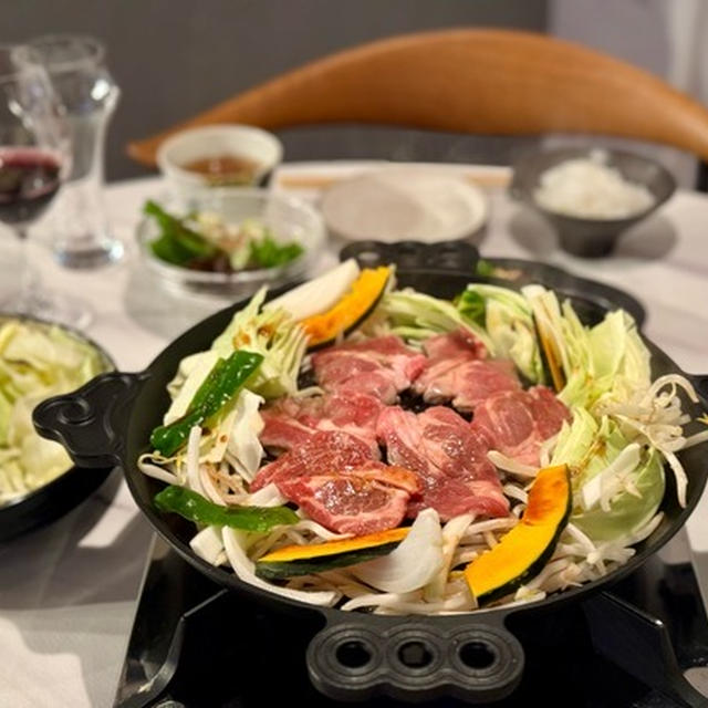 ジンギスカンの夜ごはん