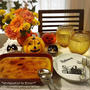 花と料理で楽しむハッピーハロウィン　かぼちゃのブリュレ焼きました♡