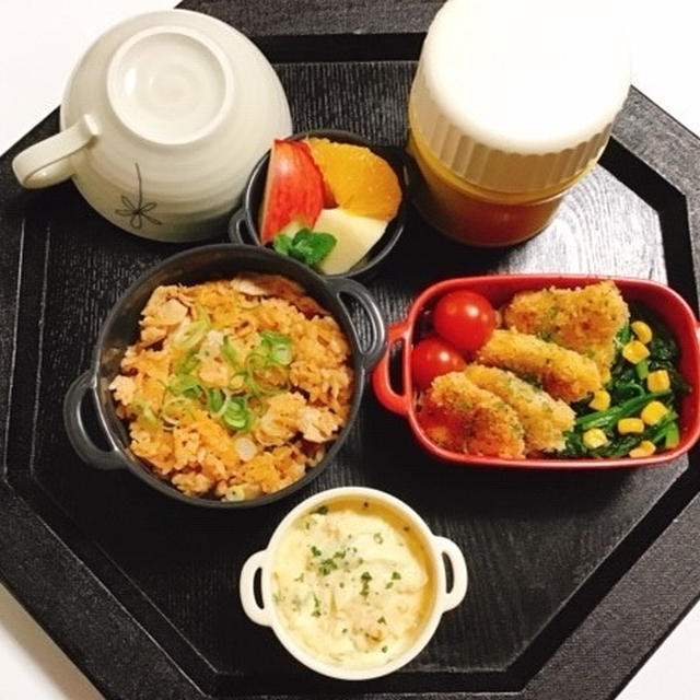 キムタクご飯・鮭のパン粉焼き弁当・連休で２ｋｇ減